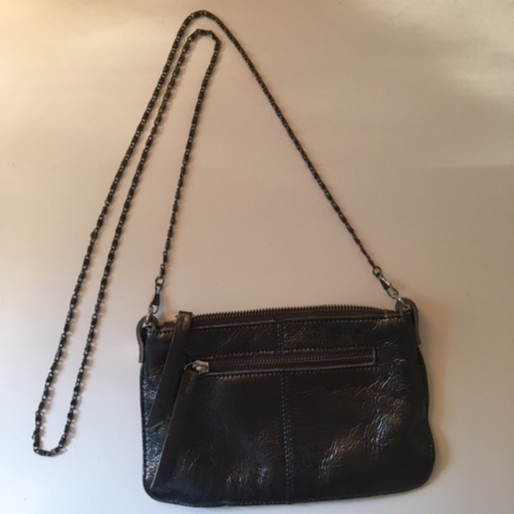 Dissona Italy metallic leather crossbody purse - Picture 1 of 6
